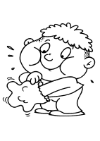A coloring page of little monsters
